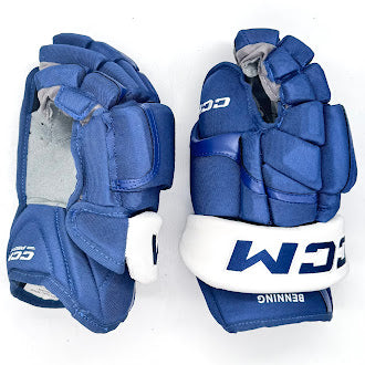CCM HG12 - Gant de hockey professionnel NHL - Maple Leafs de Toronto (bleu/blanc)